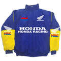 Men'S Winter Racing Jacket: Stand Collar Vintage Style with Custom Back Print, Logo Design & Windproof Features