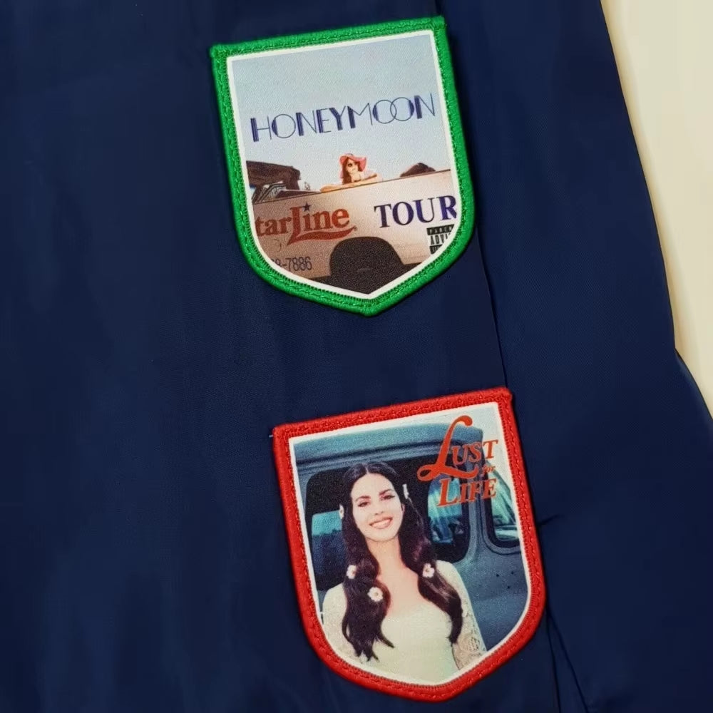 Lana Merch Commemorative LDR Racer Jackets 2025 Navy for Women and Men Racing Jacket with Patches Del Top Coat Reys Lady Clothes
