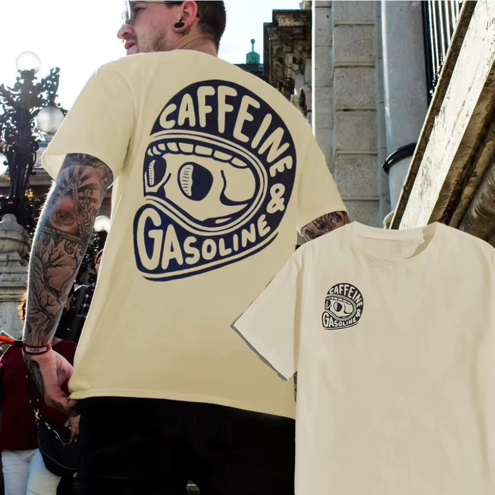 2025 Latest Original Pattern Printed Cotton T-Shirt Men'S Summer Casual Top Short Sleeve Classic Fashion Crew-Neck T-Shirt